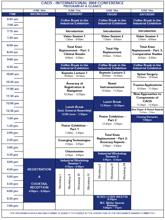 Program at a Glance